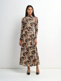 Side Overlay Skirt - Brown Plaid
