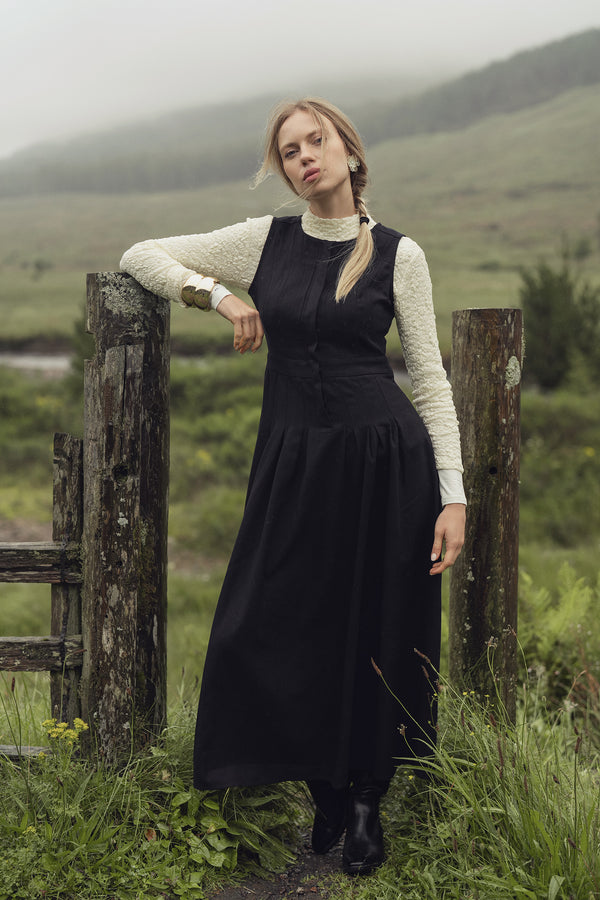 Lace Mock Neck Turtleneck-Bone