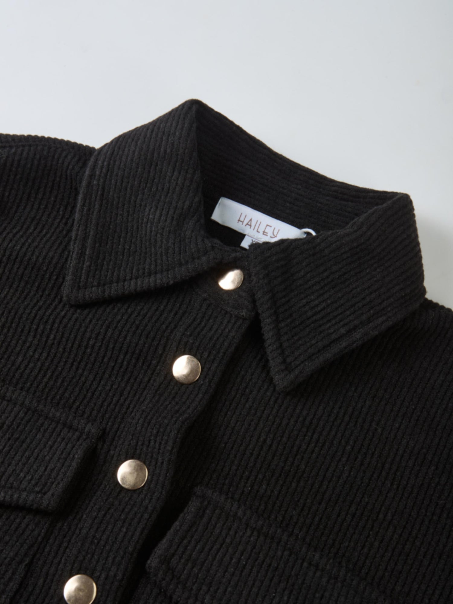 Soft Ribbed Crop Jacket - Black