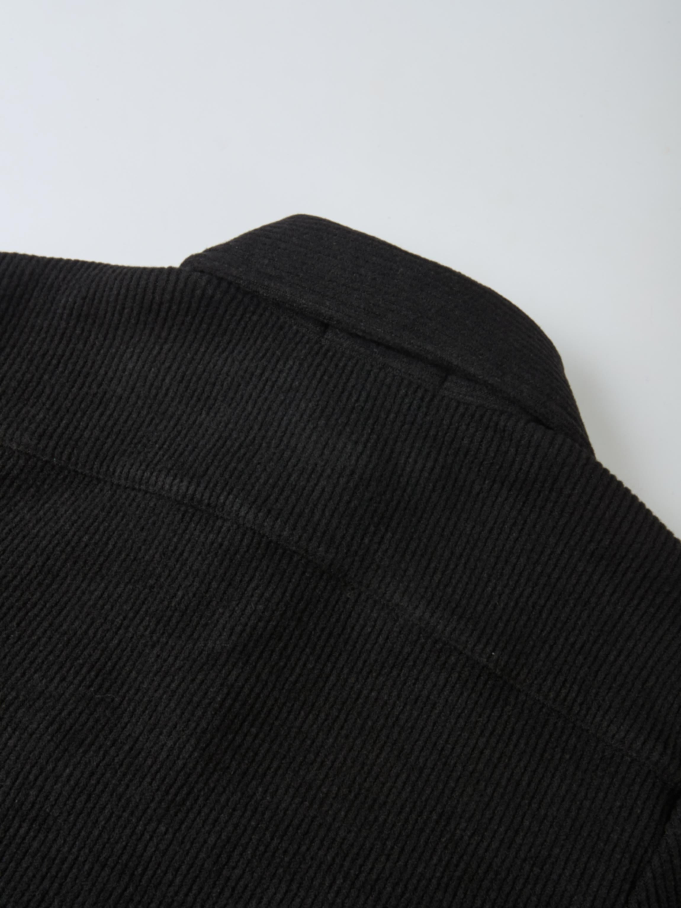 Soft Ribbed Crop Jacket - Black