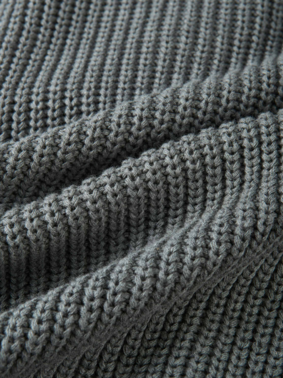 Shirt Collar Sweater - Grey/Light Blue Stripe