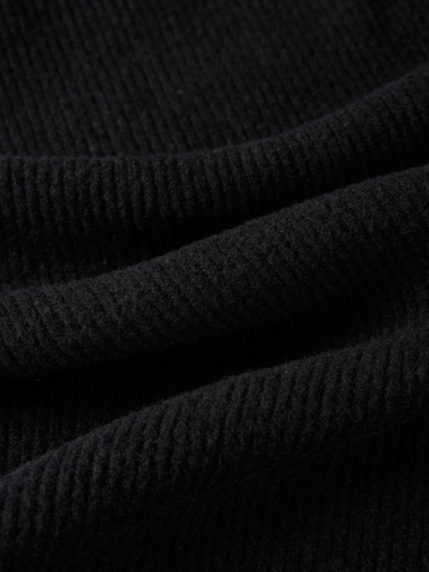 Soft Ribbed Drawstring Maxi Skirt - Black