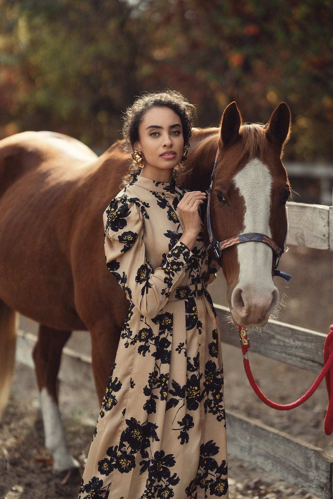 Lily Dress-Copper Floral