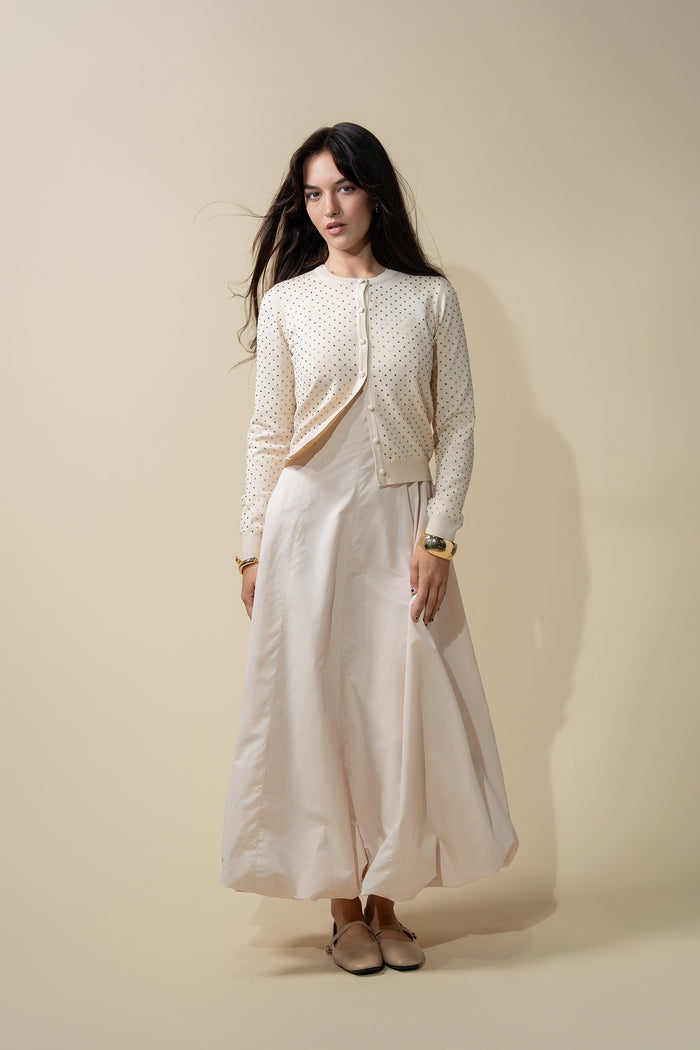 Taffeta Bubble Jumper-Vanilla
