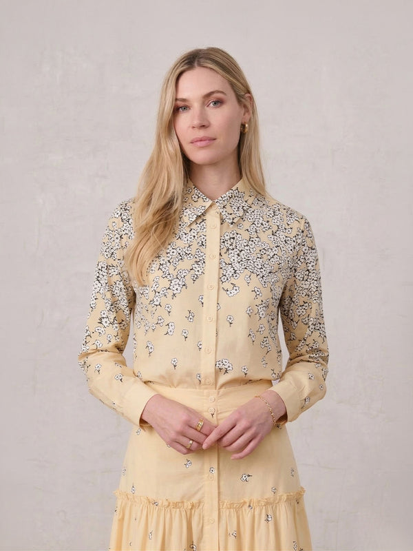 Ombre Flower Blouse-Peach