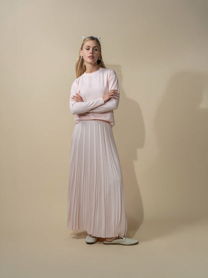 Oversized Rounded Hem T-Shirt-Perfect Pink