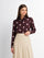 Burgundy/Cream Polka Dot