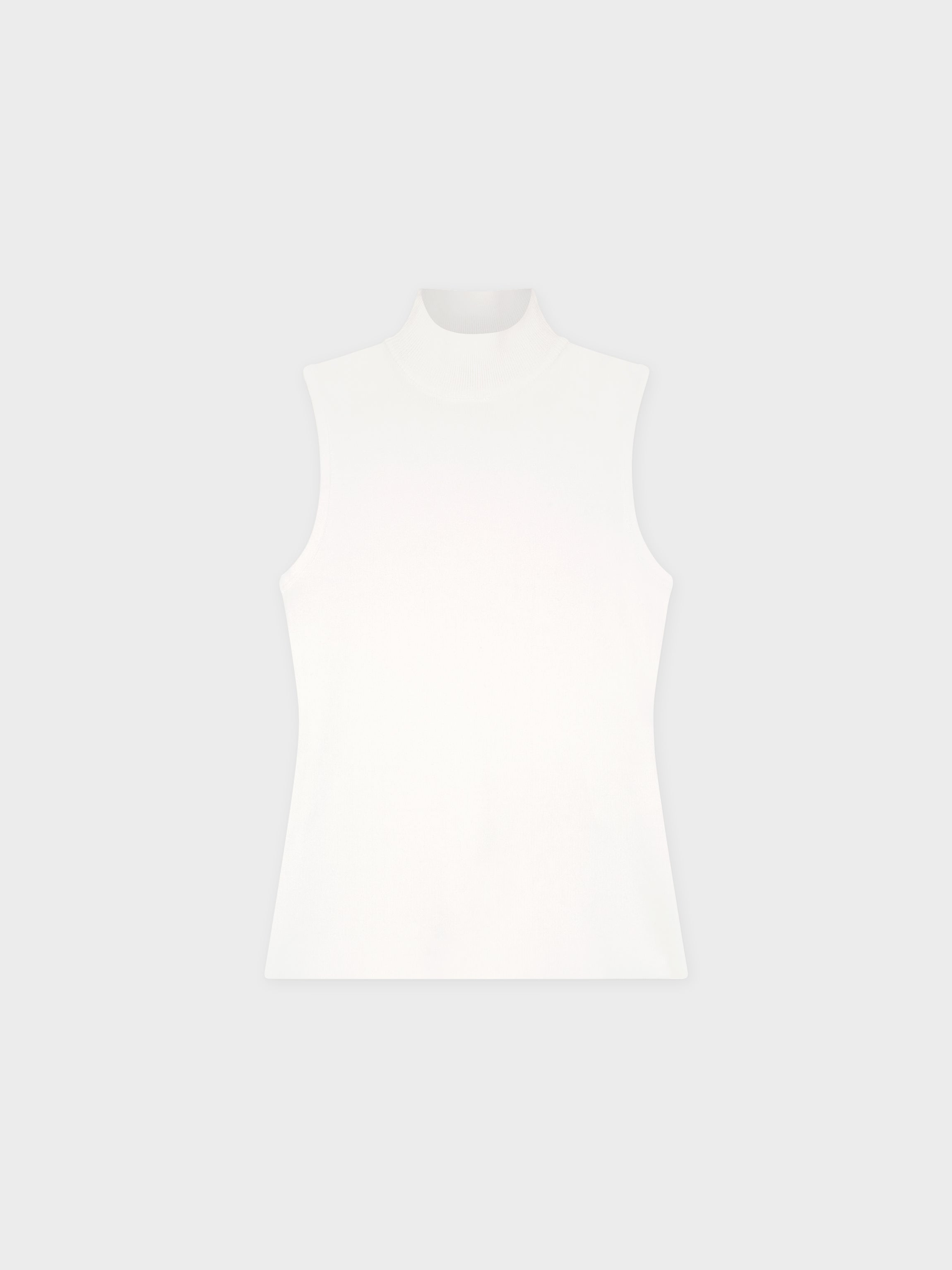 SLEEVELESS MOCK TURTLENECK-CREAM