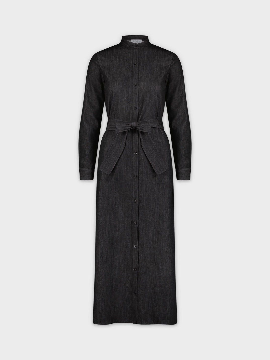 LONG SHIRTDRESS-BLACK DENIM