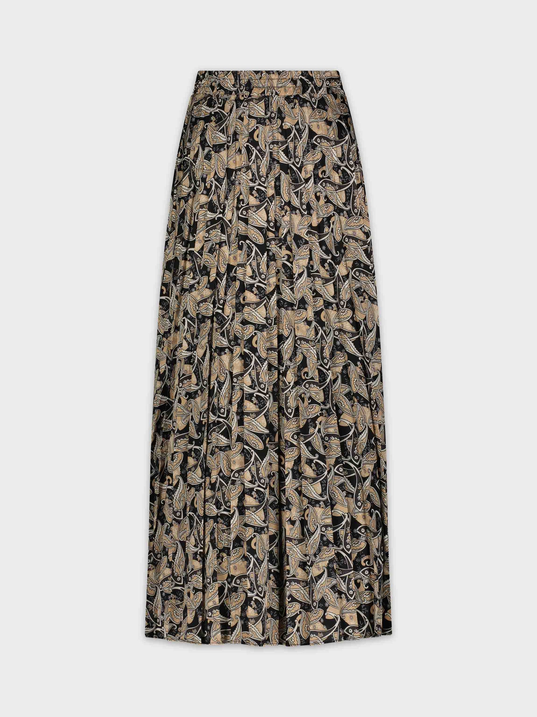 COVERED BAND PLEATED SKIRT 35"-GOLD LEAF