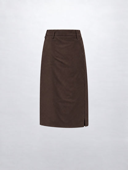 Pencil Skirt-Dark Brown
