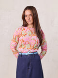 Printed Cable Sweater-Multi Color