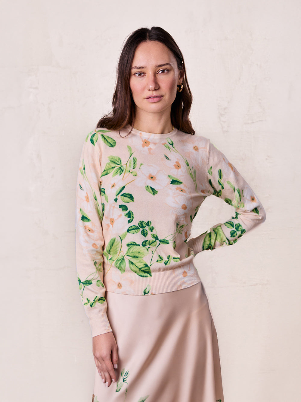 Printed Sweater-Spring Flower