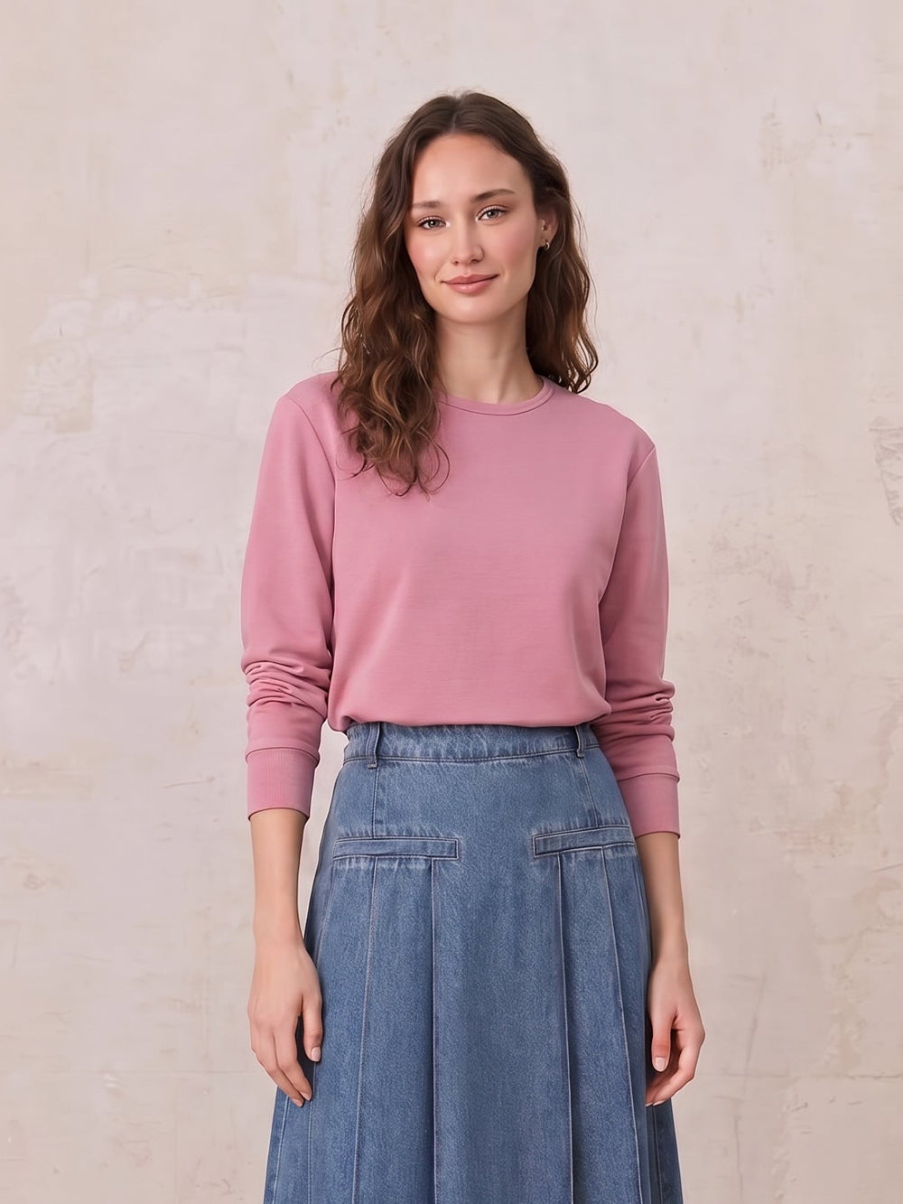 Ribbed Crew Bomber-Berry