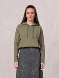 Ribbed Half Zip Hoodie Tee-Camouflage Green