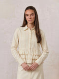 Ruffle Layer Jacket-Cream