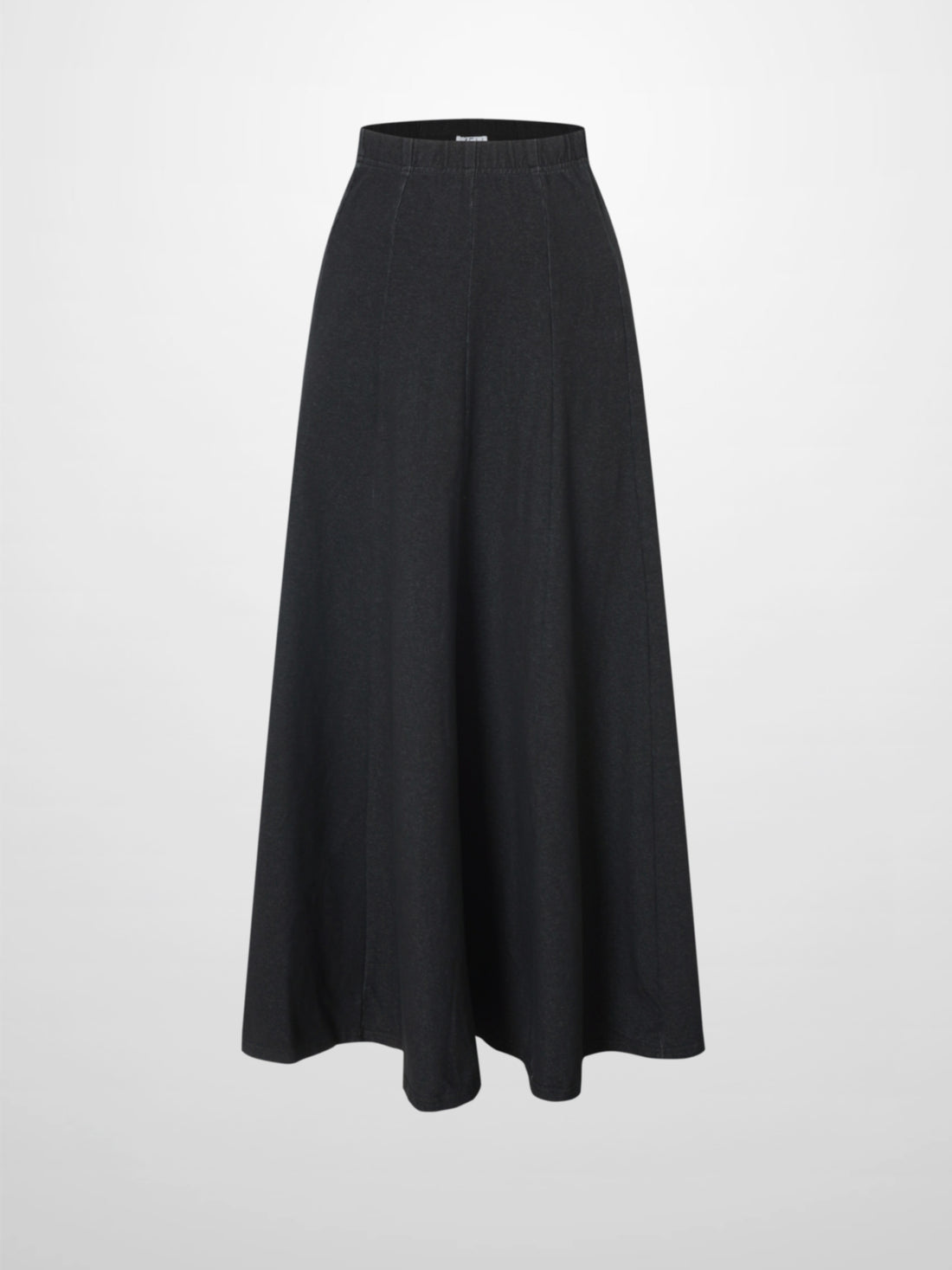 Paneled Flare Skirt 35&quot;-Solid Black