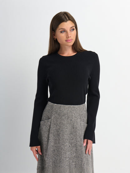 Bell Sleeve Sweater - Black