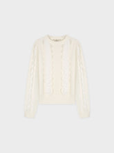 LACE DETAIL SWEATER-CREAM