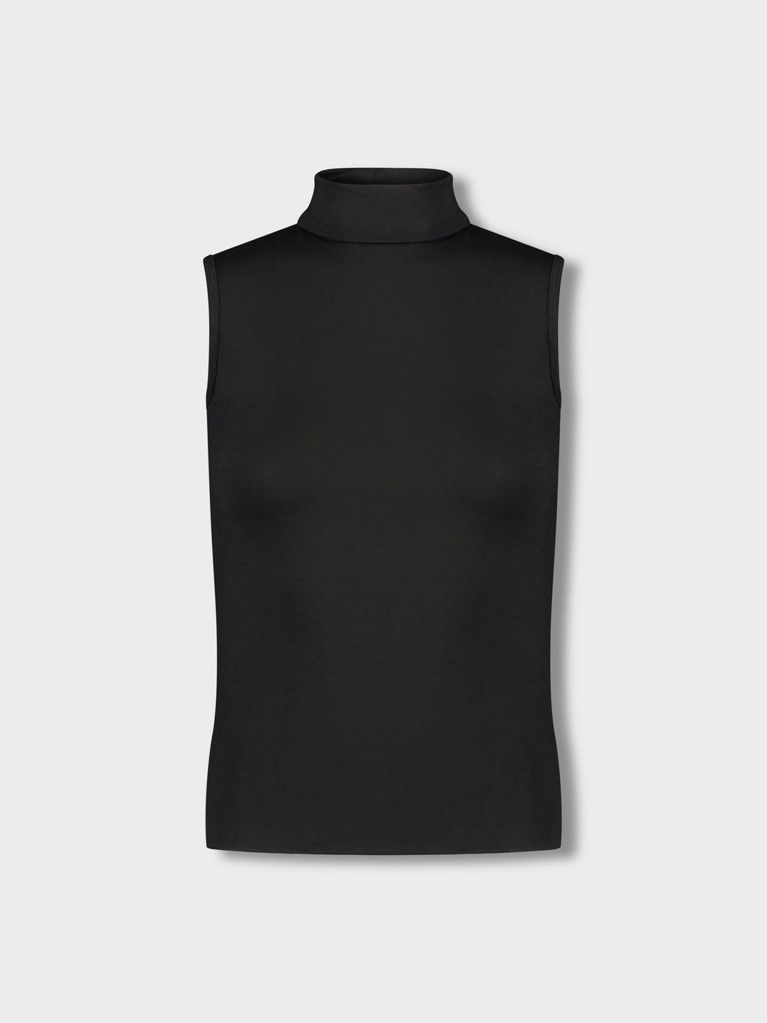SLEEVELESS MODAL TURTLENECK-BLACK
