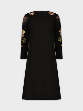 Lucky Brand Black Embroidered Long Sleeve Dress M  Long sleeve embroidered  dress, Long sleeve dress, Dress shirts for women