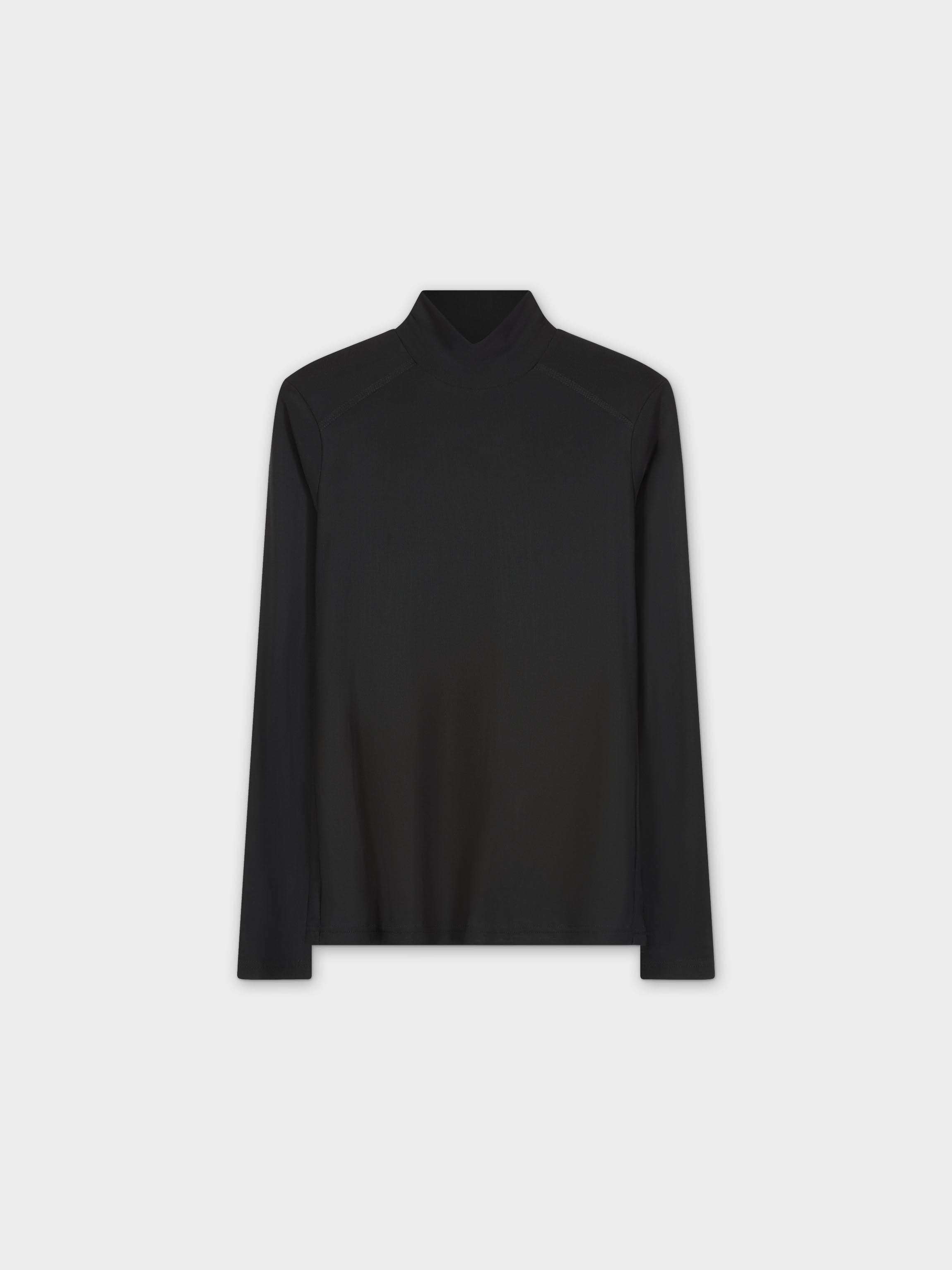 Mesh Turtleneck-Black