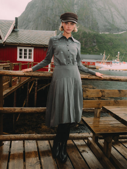 Embelished Blouse - Grey