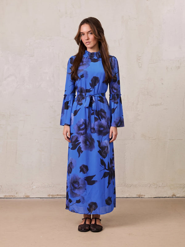 Shift Maxi Dress-Cobalt Blue