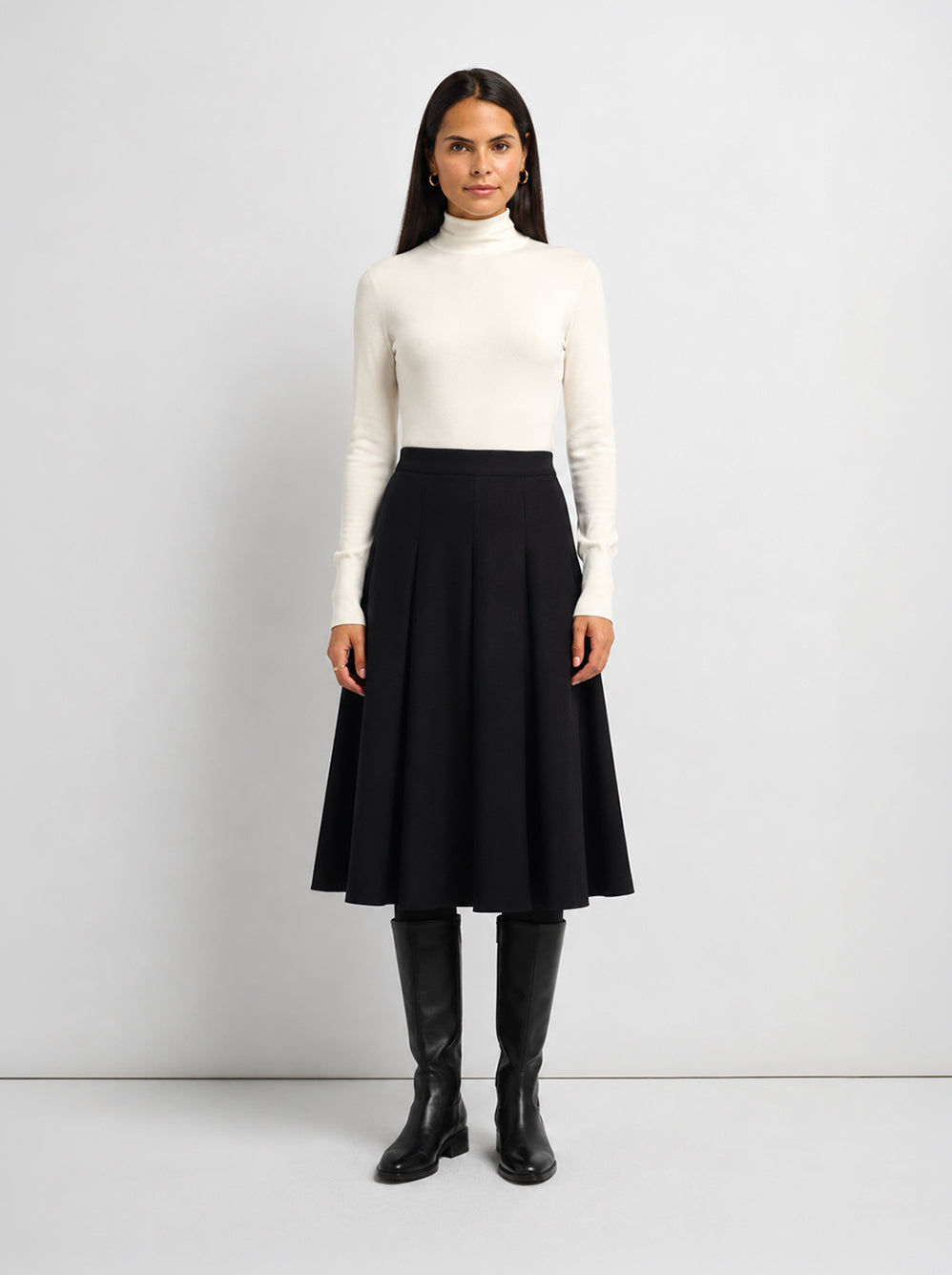 Short Flare Skirt 24"-Black