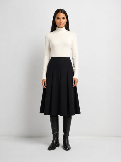 Short Flare Skirt 24"-Black