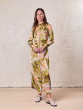 Side Gathered Dress-Multi