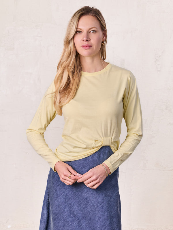 Side Knot Tee-Yellow
