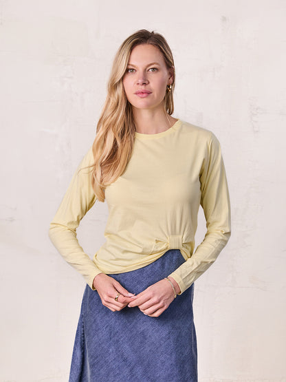 Side Knot Tee-Yellow