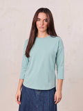 Side Seam Boxy Tee-Light Blue