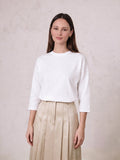 Side Seam Boxy Tee-White
