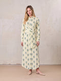 Side Tie Shirtdress-Floral Stripe