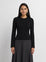 SILKKNIT RIBBED CARDIGAN 20 BLACK