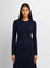 SILKKNIT RIBBED CARDIGAN 20 NAVY