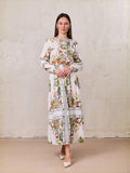 Smocked Waist Dress-Oriental Paisley