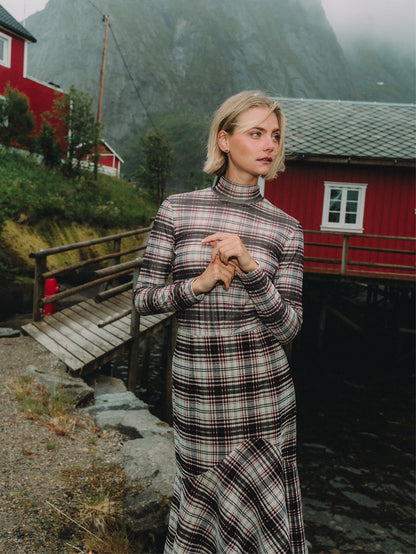 Double Layer Plaid Skirt - Red Plaid