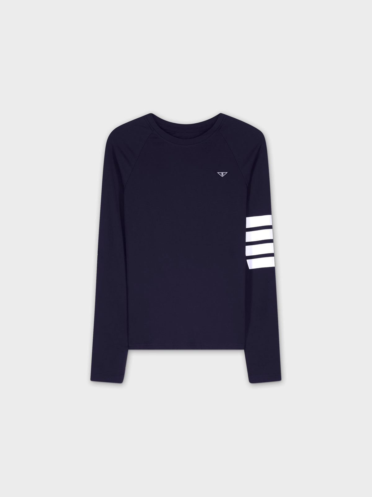 STRIPED ATHLETIC TEE-NAVY
