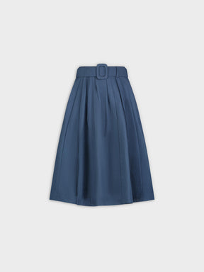 Belted Skirt-Blue