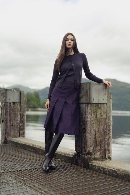 Lurex Ribbed Sweater-Purple