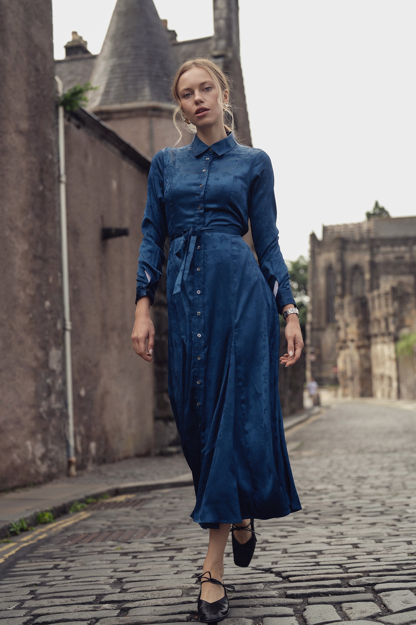 SOLEI Women's A-Line Long Sleeve Tie Waist Maxi Shirtdress - Size 3XL - Teal SOLEI Women's A-Line Long Sleeve Tie Waist Maxi Shirtdress - Size 3XL - Teal