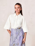 Tie Back Blouse-White