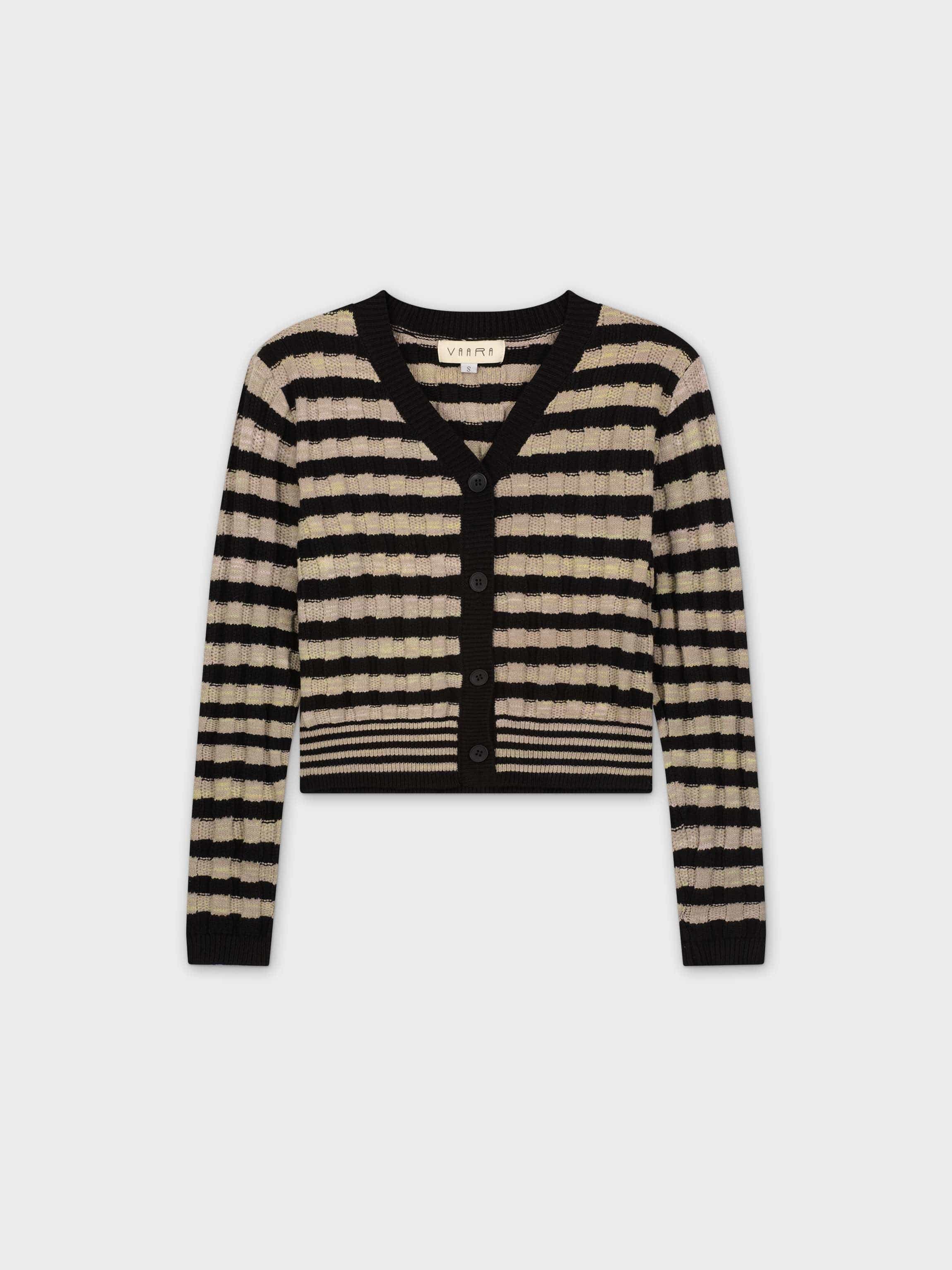 Chenille cardigan sale black