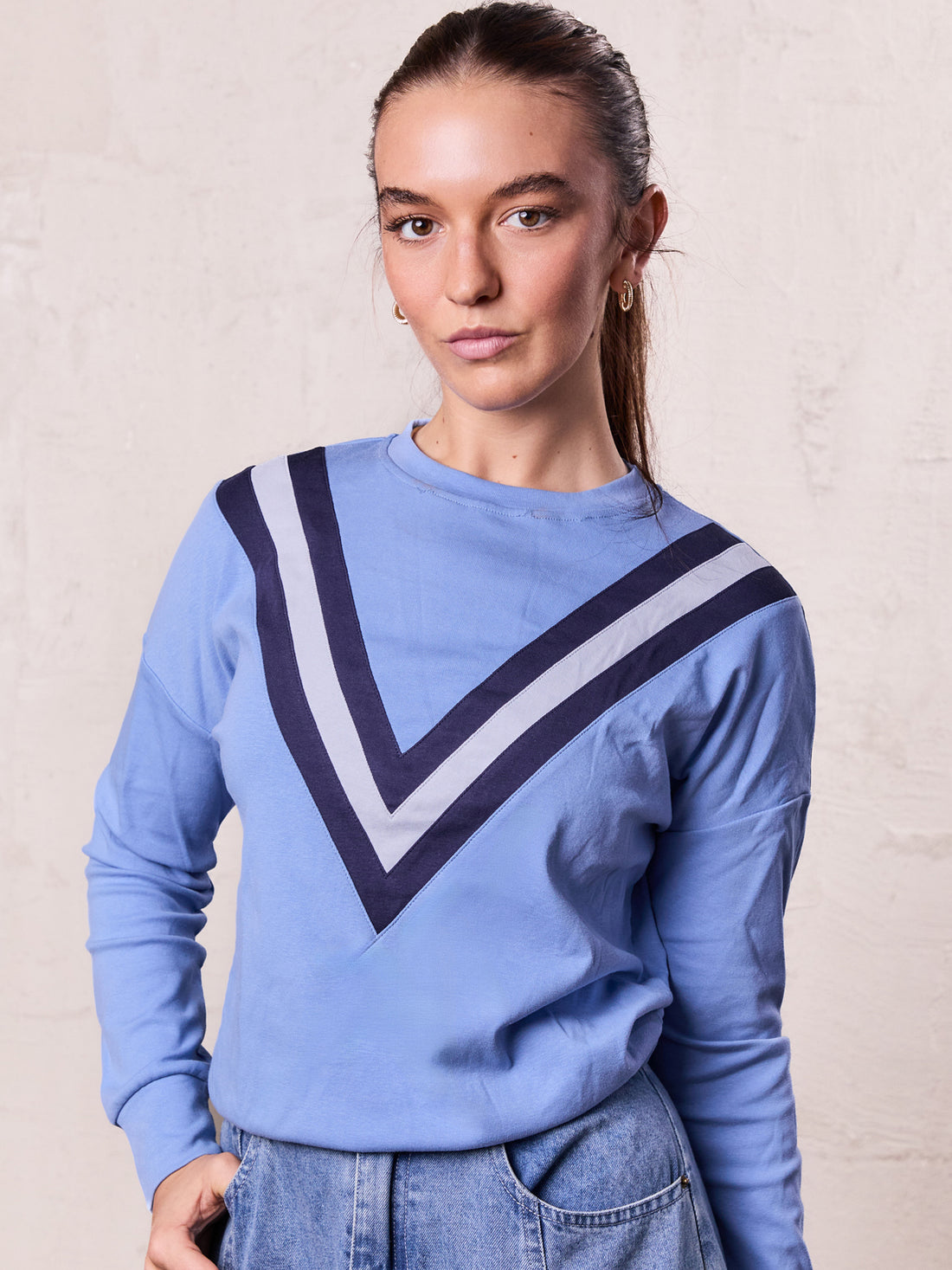 Varsity Bomber-Ocean Blue/Navy
