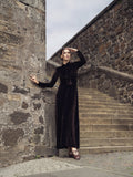 Velour Slip Dress - Brown