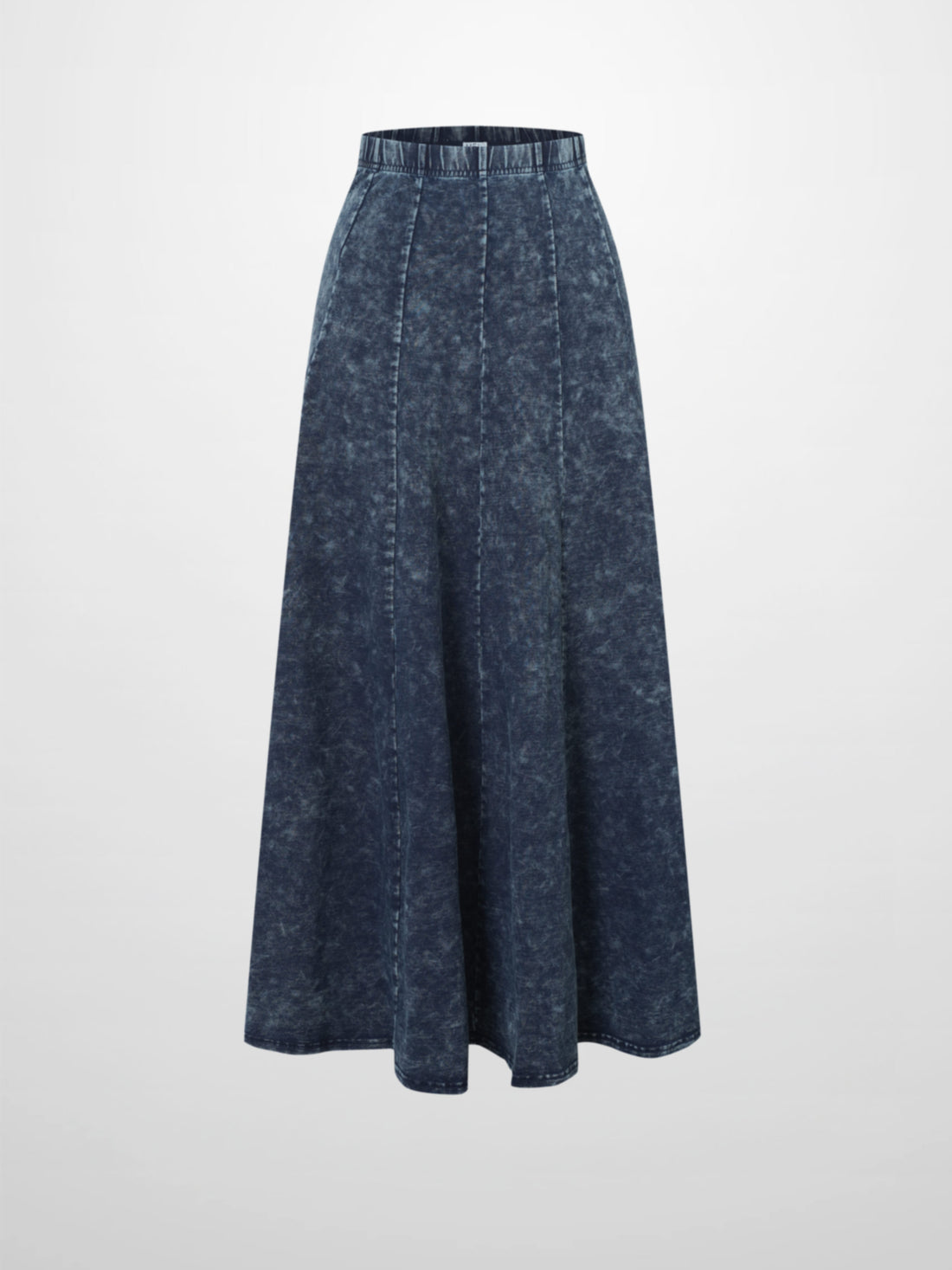 Paneled Flare Skirt 35&quot;-Blue Wash