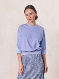 Washed Dolman Bomber Tee-Blue